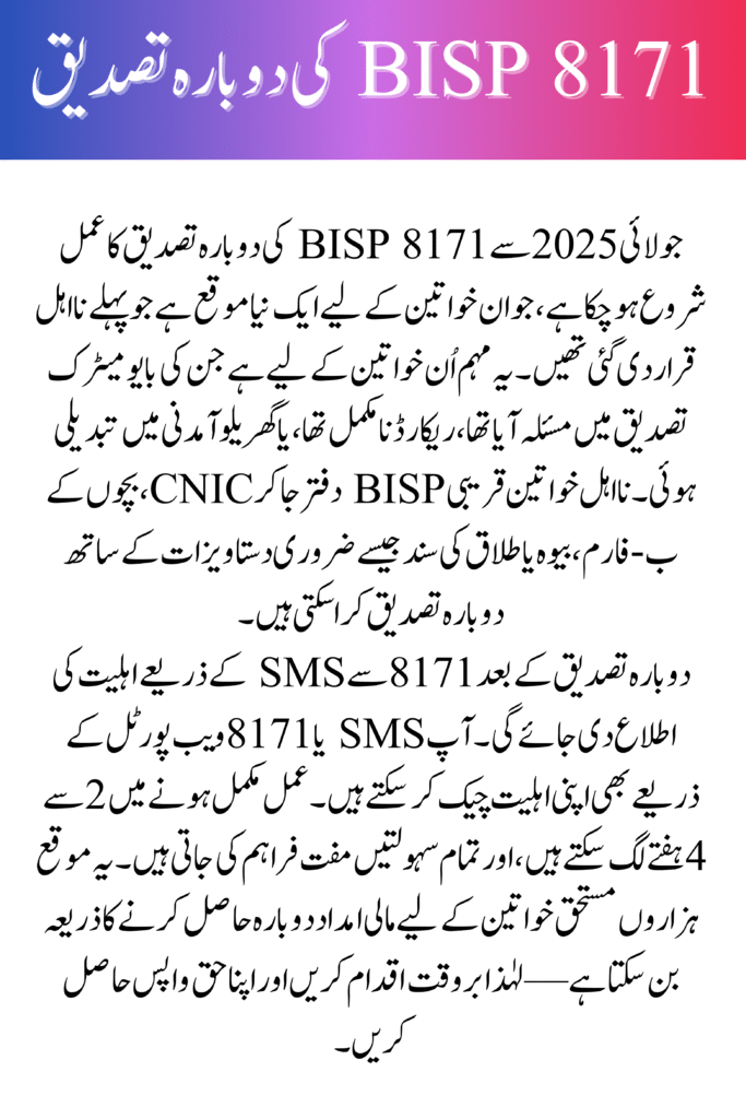 Re-Verification for BISP 