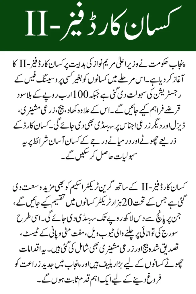 Maryam Nawaz Kisan Card Phase-II Officially Launched for Punjab Farmers – Complete Guide